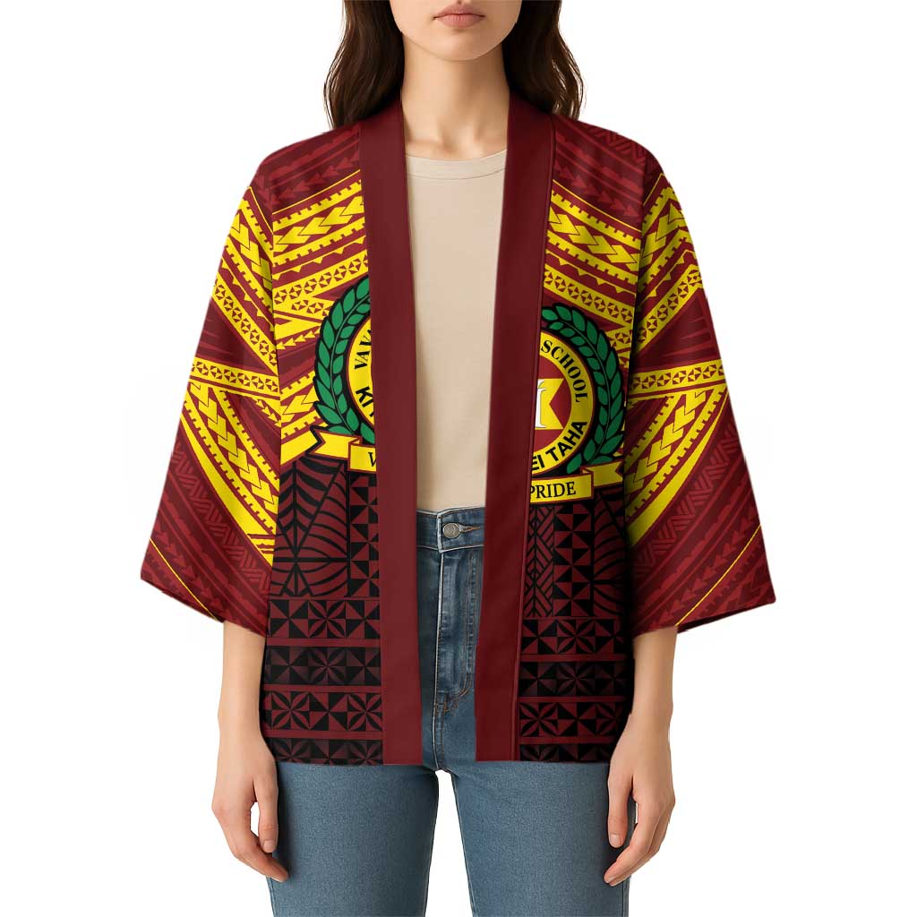 Personalised Tonga Vava'u High School Kimono Polynesian Ngatu Tribal - Polynesian Pride
