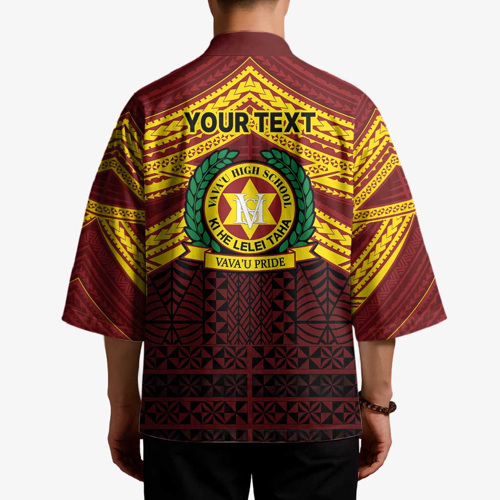 Personalised Tonga Vava'u High School Kimono Polynesian Ngatu Tribal - Polynesian Pride