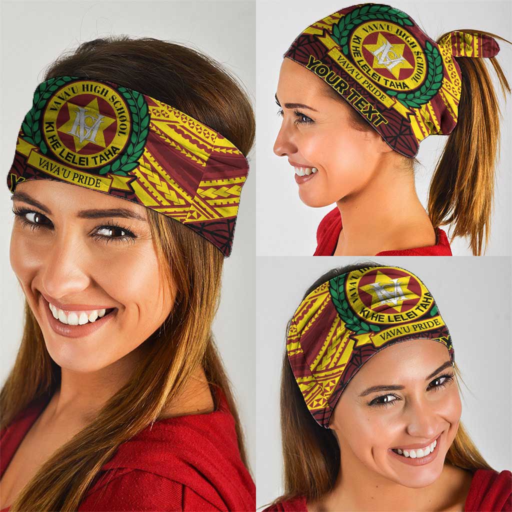 Personalised Tonga Vava'u High School Neck Gaiter Polynesian Ngatu Tribal - Polynesian Pride