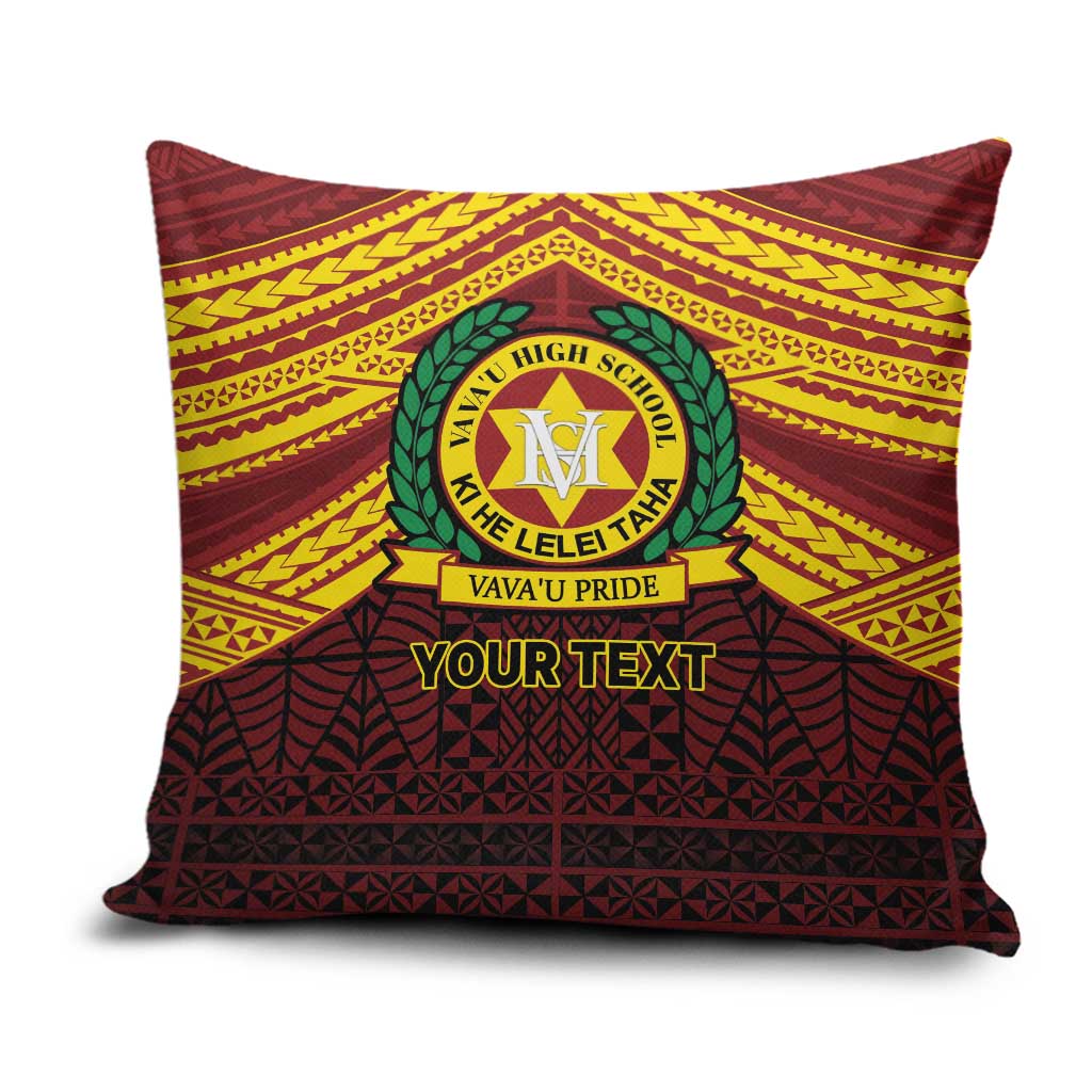 Personalised Tonga Vava'u High School Pillow Cover Polynesian Ngatu Tribal - Polynesian Pride