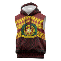 Personalised Tonga Vava'u High School Sleeveless Hoodie Polynesian Ngatu Tribal - Polynesian Pride