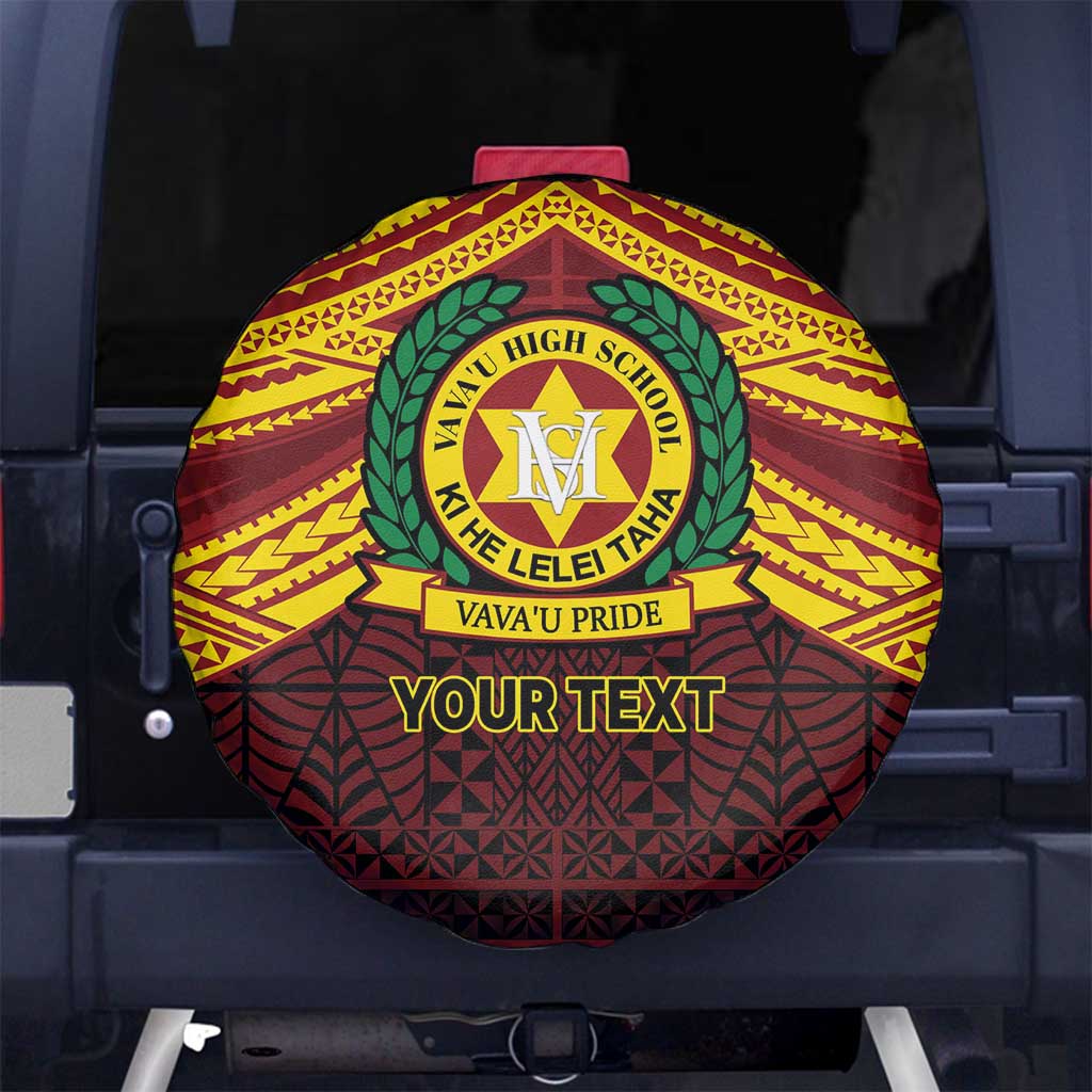 Personalised Tonga Vava'u High School Spare Tire Cover Polynesian Ngatu Tribal