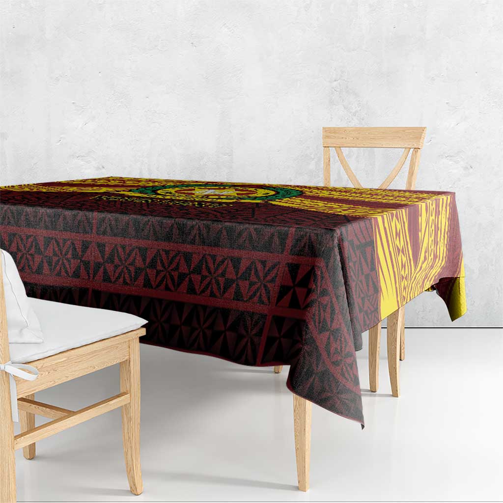 Personalised Tonga Vava'u High School Tablecloth Polynesian Ngatu Tribal