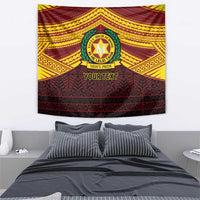 Personalised Tonga Vava'u High School Tapestry Polynesian Ngatu Tribal