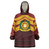 Personalised Tonga Vava'u High School Wearable Blanket Hoodie Polynesian Ngatu Tribal