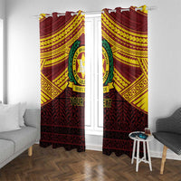 Personalised Tonga Vava'u High School Window Curtain Polynesian Ngatu Tribal