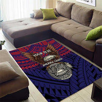 American Samoa Brave Eagle Personalized Area Rug National Flag Color