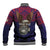 American Samoa Brave Eagle Personalized Baseball Jacket National Flag Color