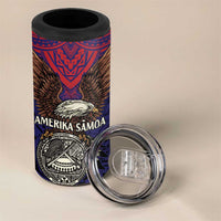 American Samoa Brave Eagle Personalized 4 in 1 Can Cooler Tumbler National Flag Color