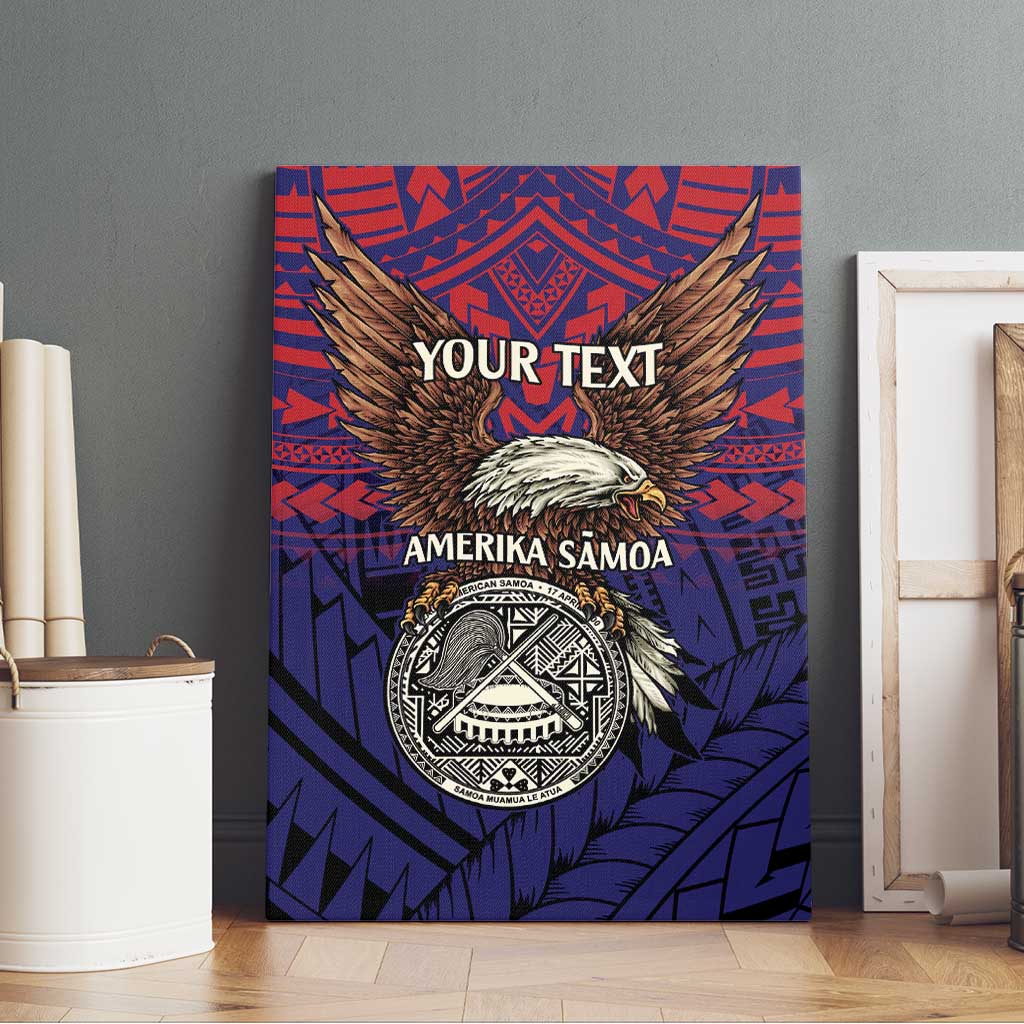 American Samoa Brave Eagle Personalized Canvas Wall Art National Flag Color