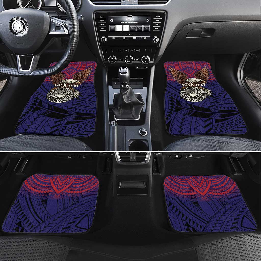 American Samoa Brave Eagle Personalized Car Mats National Flag Color
