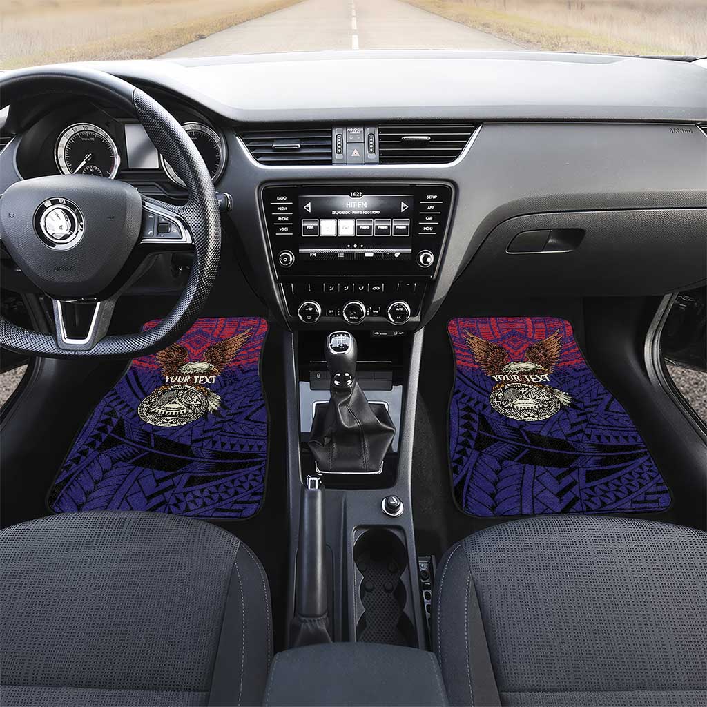 American Samoa Brave Eagle Personalized Car Mats National Flag Color
