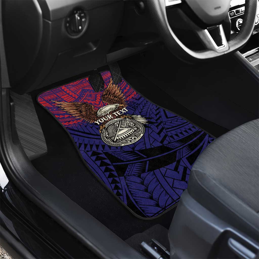 American Samoa Brave Eagle Personalized Car Mats National Flag Color