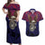 American Samoa Brave Eagle Personalized Couples Matching Off Shoulder Maxi Dress and Hawaiian Shirt National Flag Color
