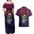 American Samoa Brave Eagle Personalized Couples Matching Off Shoulder Maxi Dress and Hawaiian Shirt National Flag Color
