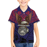 American Samoa Brave Eagle Personalized Kid Hawaiian Shirt National Flag Color