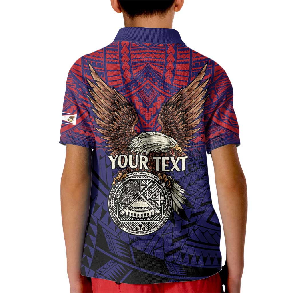 American Samoa Brave Eagle Personalized Kid Polo Shirt National Flag Color
