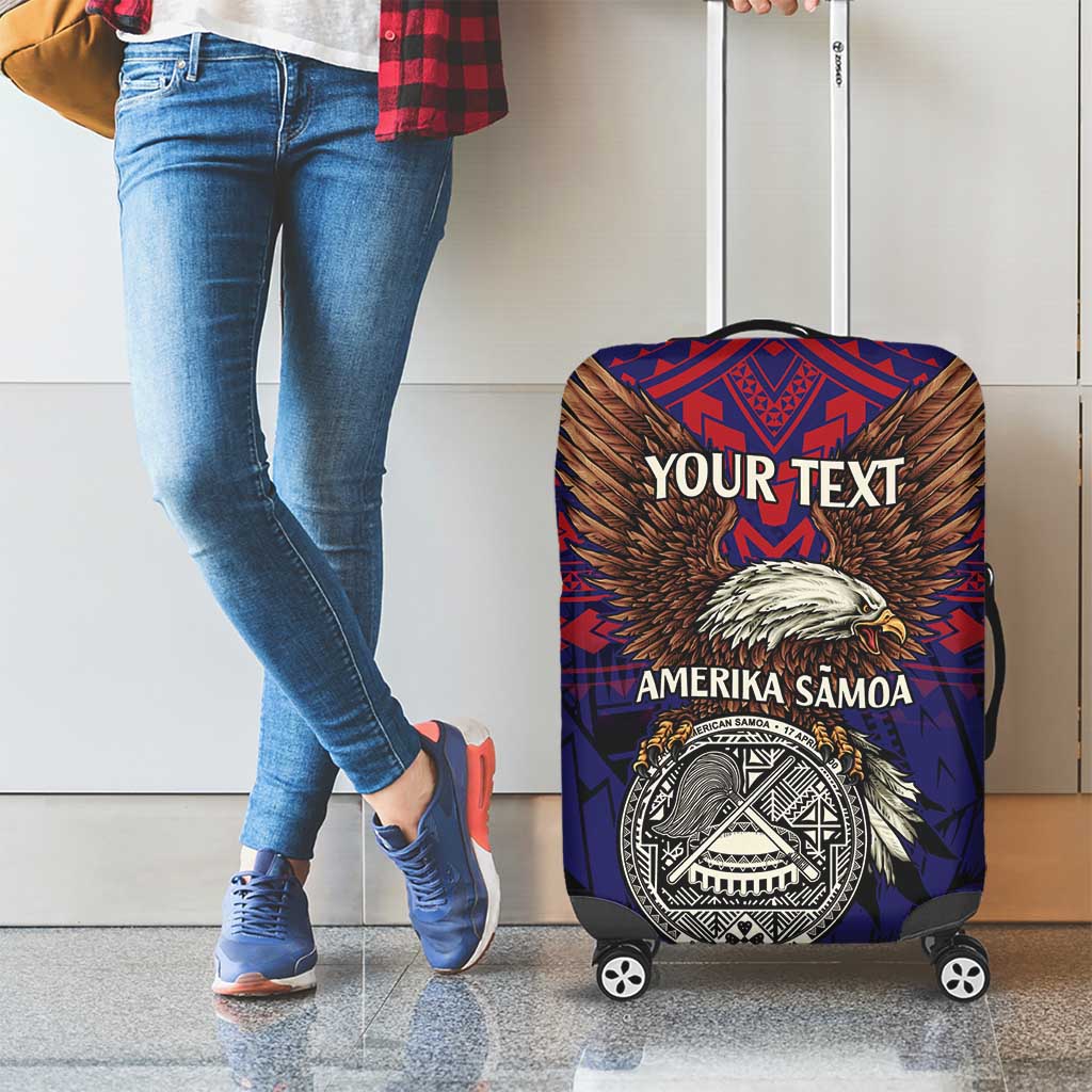American Samoa Brave Eagle Personalized Luggage Cover National Flag Color