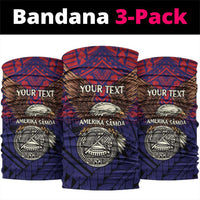 American Samoa Brave Eagle Personalized Neck Gaiter National Flag Color - Polynesian Pride