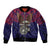 American Samoa Brave Eagle Personalized Sleeve Zip Bomber Jacket National Flag Color