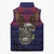 American Samoa Brave Eagle Personalized Sleeveless Puffer Jacket National Flag Color - Polynesian Pride