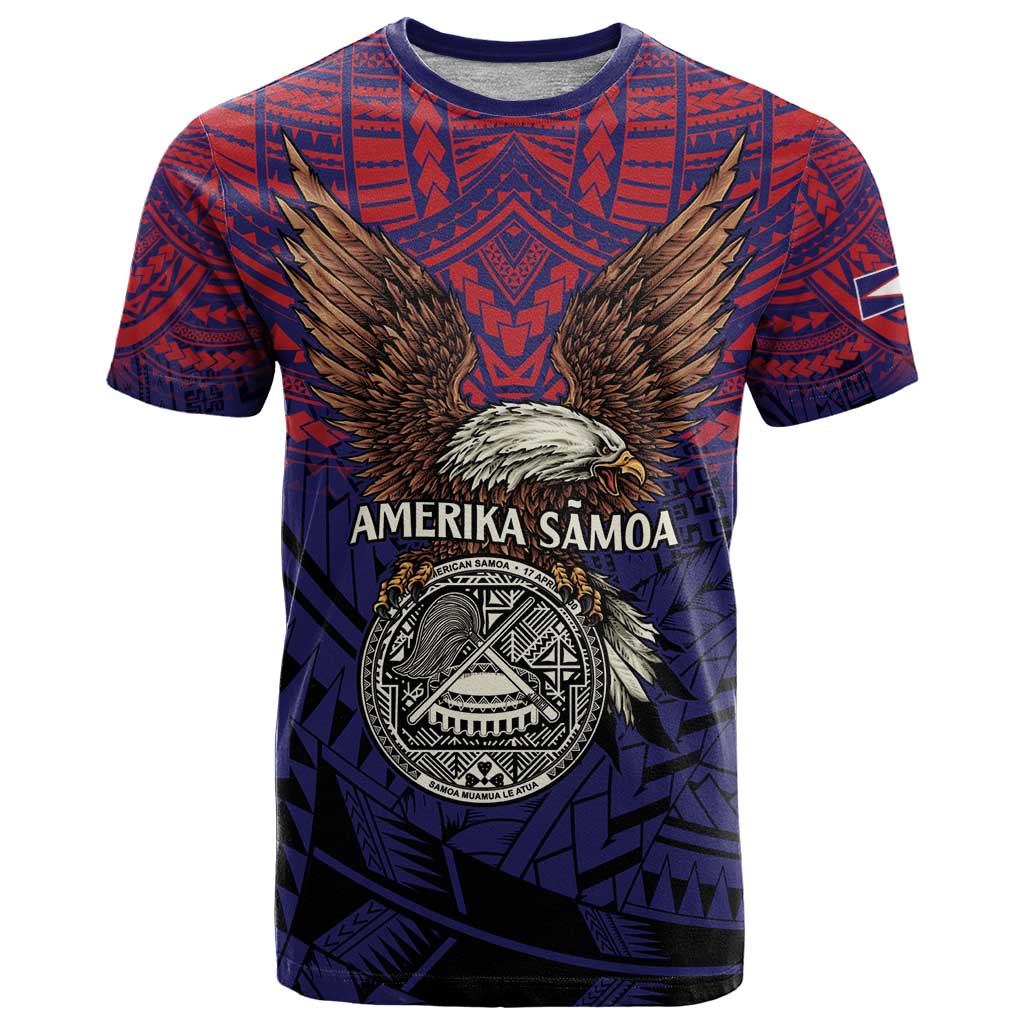 American Samoa Brave Eagle Personalized T Shirt National Flag Color