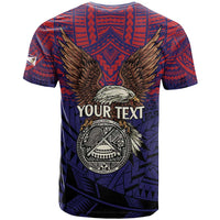 American Samoa Brave Eagle Personalized T Shirt National Flag Color