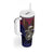 American Samoa Brave Eagle Personalized Tumbler With Handle National Flag Color