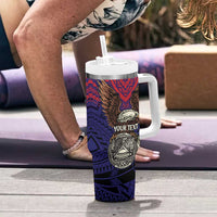 American Samoa Brave Eagle Personalized Tumbler With Handle National Flag Color