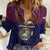 American Samoa Brave Eagle Personalized Women Casual Shirt National Flag Color