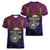 American Samoa Brave Eagle Personalized Women V-Neck T-Shirt National Flag Color