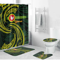American Samoa Manua Cession Day Personalized Bathroom Set Polynesian Wave Style - Polynesian Pride