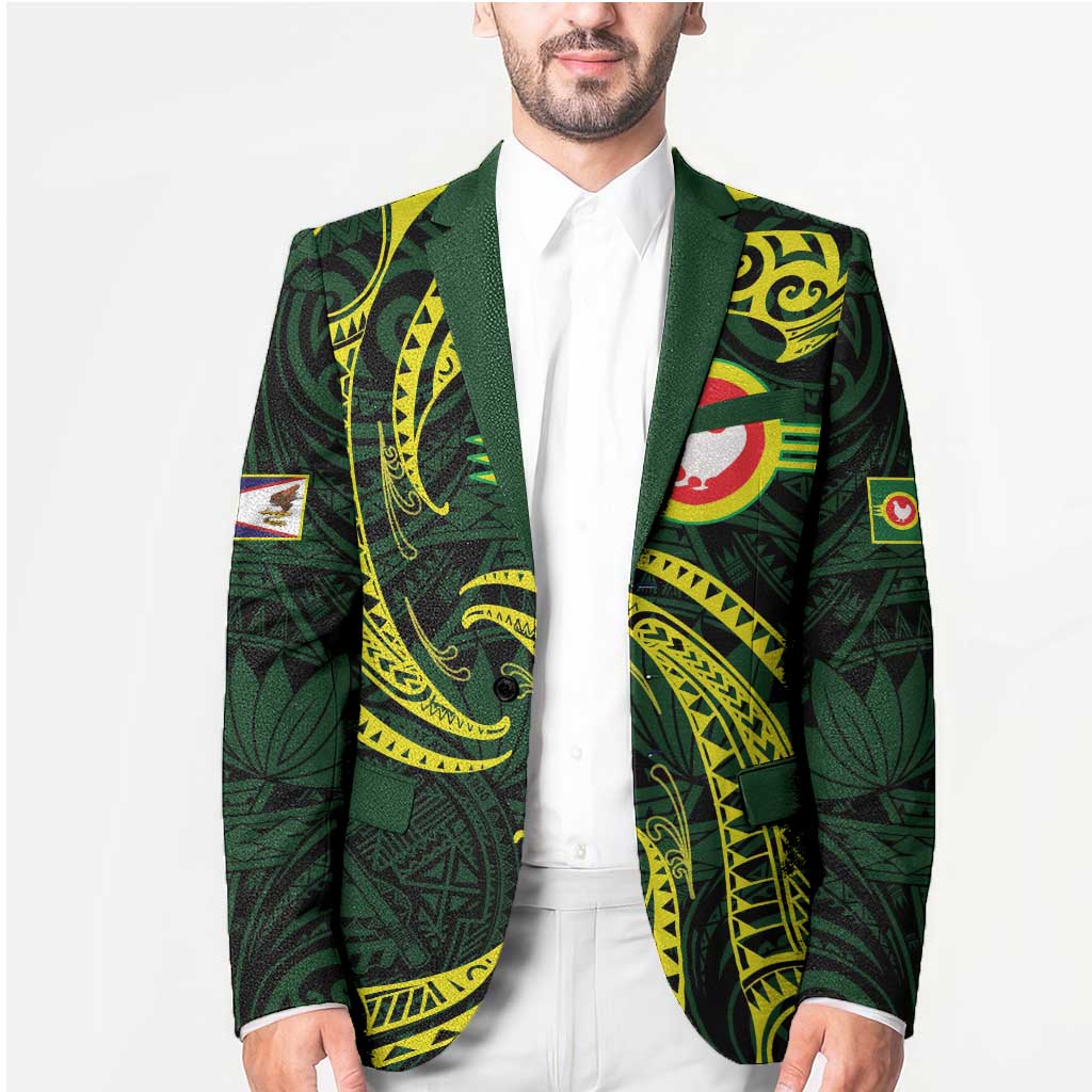 American Samoa Manua Cession Day Personalized Blazer Polynesian Wave Style - Polynesian Pride