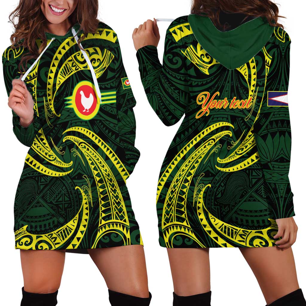 American Samoa Manua Cession Day Personalized Hoodie Dress Polynesian Wave Style
