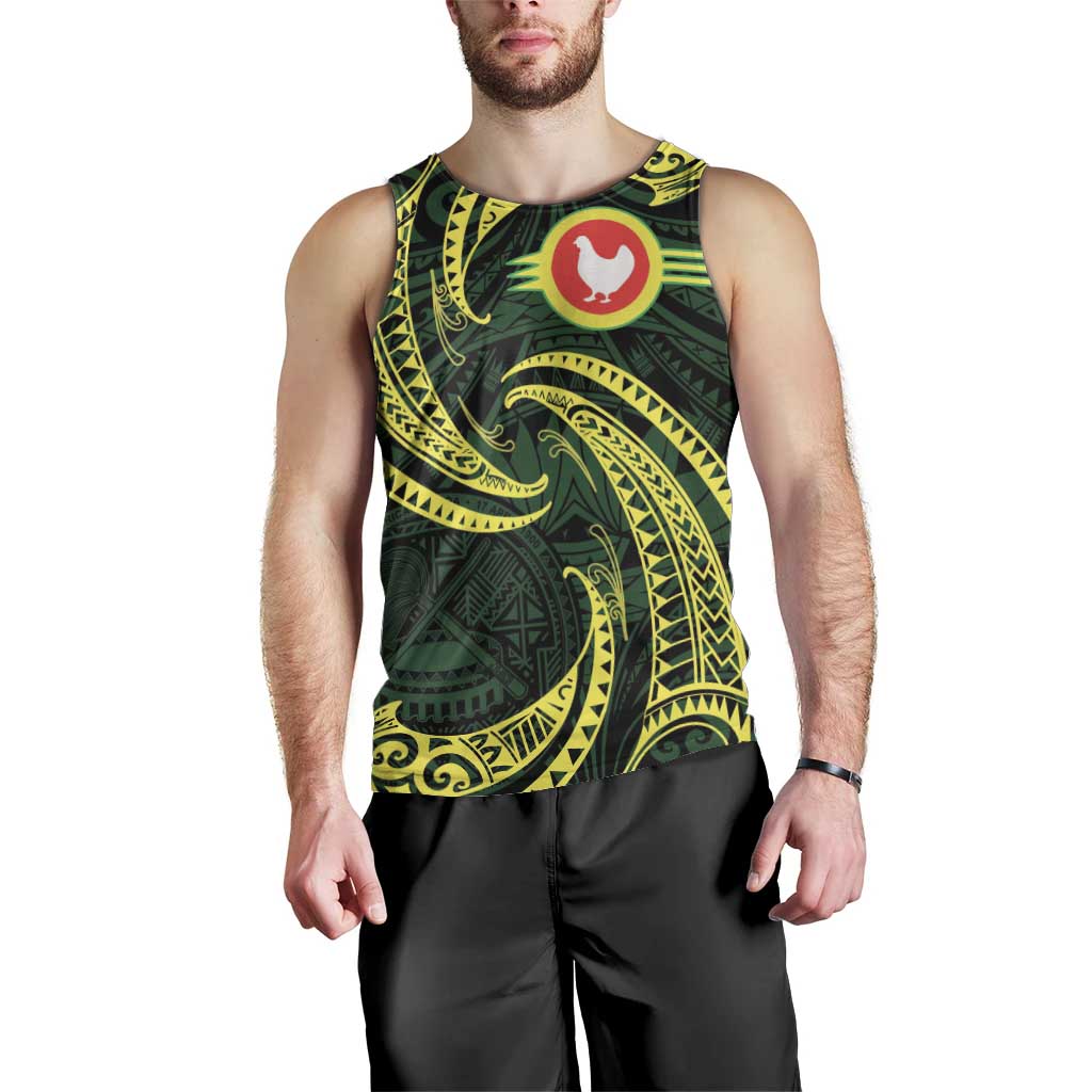 American Samoa Manua Cession Day Personalized Men Tank Top Polynesian Wave Style