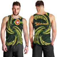 American Samoa Manua Cession Day Personalized Men Tank Top Polynesian Wave Style