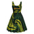 American Samoa Manua Cession Day Personalized Midi Dress Polynesian Wave Style - Polynesian Pride