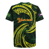 American Samoa Manua Cession Day Personalized Rugby Jersey Polynesian Wave Style