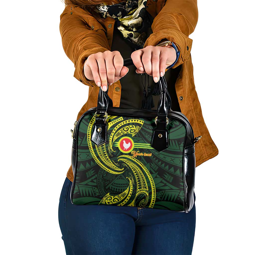 American Samoa Manua Cession Day Personalized Shoulder Handbag Polynesian Wave Style