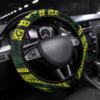 American Samoa Manua Cession Day Steering Wheel Cover Polynesian Wave Style
