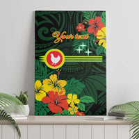 American Samoa Manu'atele Personalized Canvas Wall Art Manua Island Hibiscus Flowers