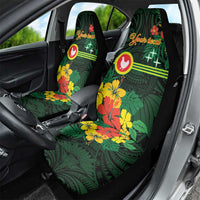American Samoa Manu'atele Personalized Car Seat Cover Manua Island Hibiscus Flowers