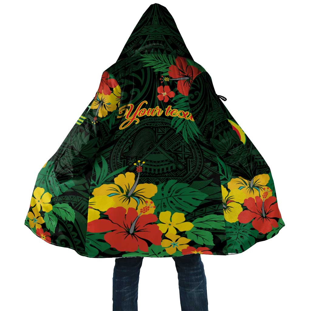 American Samoa Manu'atele Personalized Cloak Manua Island Hibiscus Flowers - Polynesian Pride
