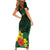 American Samoa Manu'atele Personalized Family Matching Short Sleeve Bodycon Dress and Hawaiian Shirt Manua Island Hibiscus Flowers