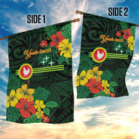 American Samoa Manu'atele Personalized Garden Flag Manua Island Hibiscus Flowers