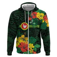 American Samoa Manu'atele Personalized Hoodie Manua Island Hibiscus Flowers