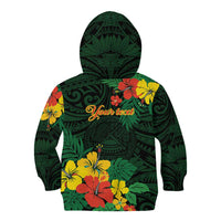 American Samoa Manu'atele Personalized Kid Hoodie Manua Island Hibiscus Flowers