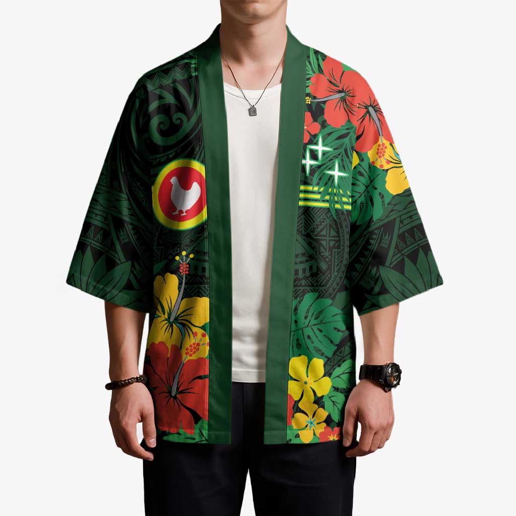 American Samoa Manu'atele Personalized Kimono Manua Island Hibiscus Flowers - Polynesian Pride