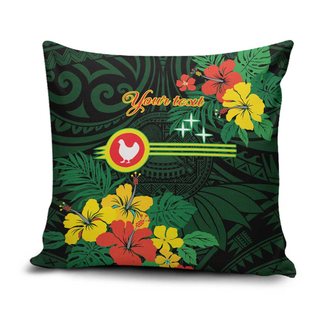 American Samoa Manu'atele Personalized Pillow Cover Manua Island Hibiscus Flowers - Polynesian Pride