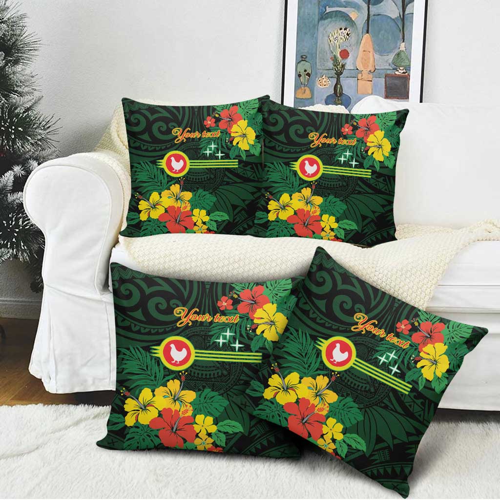 American Samoa Manu'atele Personalized Pillow Cover Manua Island Hibiscus Flowers - Polynesian Pride